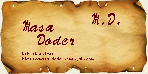 Maša Doder vizit kartica